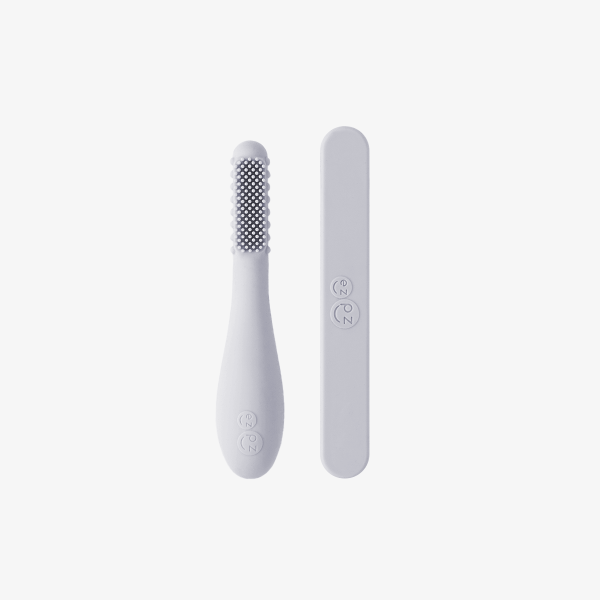 Baby-Led™ Toothbrush + Tongue Depressor in Pewter Discount