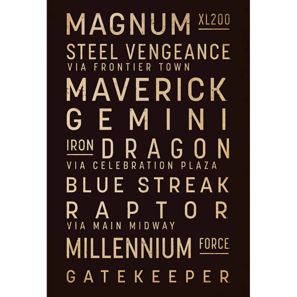 Cedar Point Subway Scroll Poster Supply
